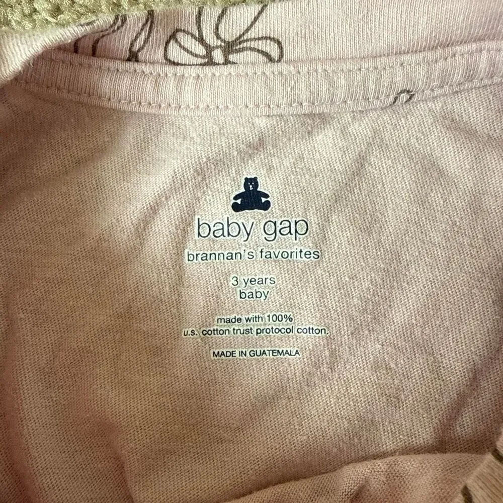 2 Baby Gap Girls Long Sleeve Shirts Bundle Size 3 Years
